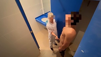 I Get Caught Masturbating In The Gym And Get A Blowjob From The Cleaning Girl