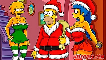 A Christmas Surprise: Giving His Wife To Beggars As A Gift In A Simpsons Hentai Fantasy