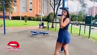 Teen Latina Gets Surprised By Friend With Public Masturbation
