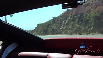 Pov Video Of Summer Vixen'S Oral Skills And Car Fun On The Beach