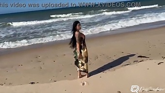 Young Woman Fulfills Fan'S Desires On The Beach In Unprotected Encounter, Captured On Camera