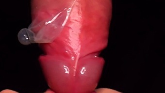 Intense Oral Scene With Close-Up Of Condom Removal And Mouth Filled With Cum