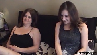 Stepmom And Step-Sister Seduce Step-Son For Taboo Threesome In Hd Video