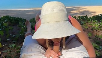Russian Couple'S Pov Video Of Cowgirl Ride On The Beach