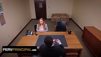 Kira Fox Visits Principal Green'S Office To Discuss An Issue Involving Her Stepdaughter