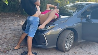 Public Sex With A Latina Girl Giving A Blowjob And Taking A Monster Cock